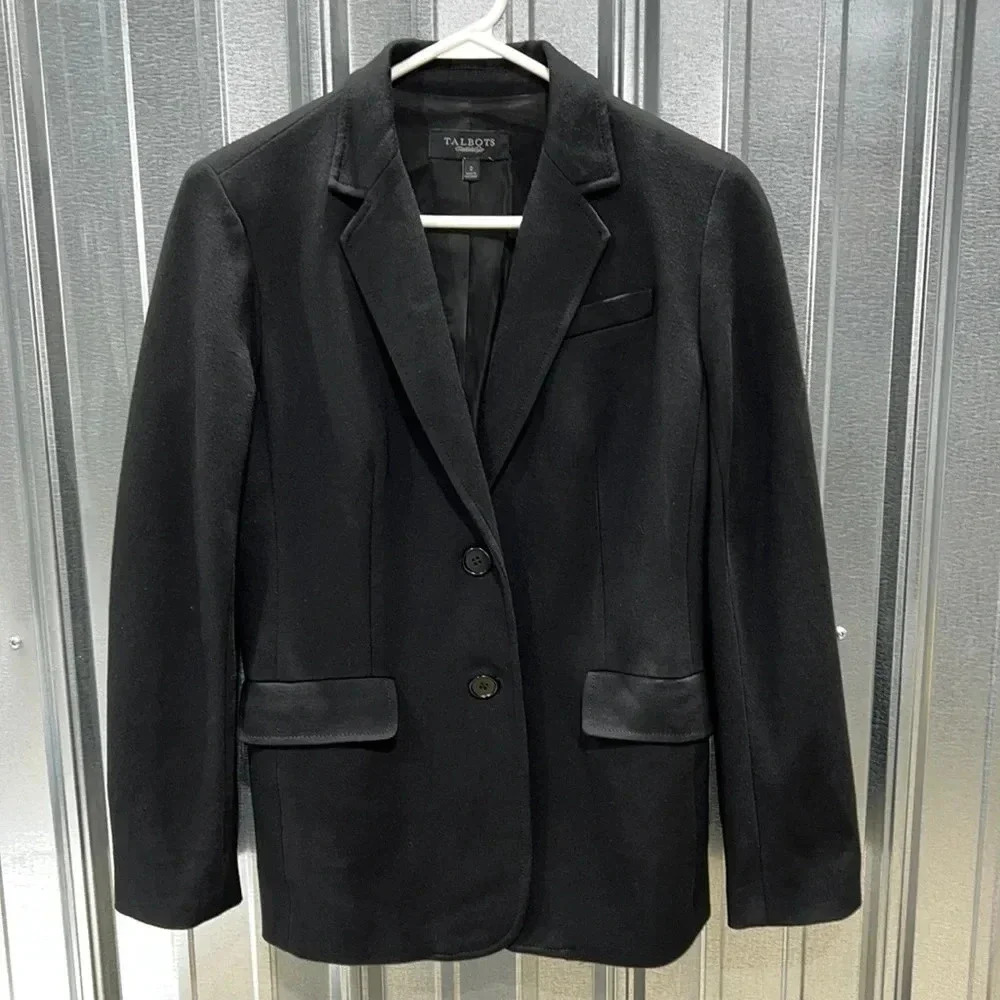 Talbots Officewear Office Work Blazer Jacket Black Size 2